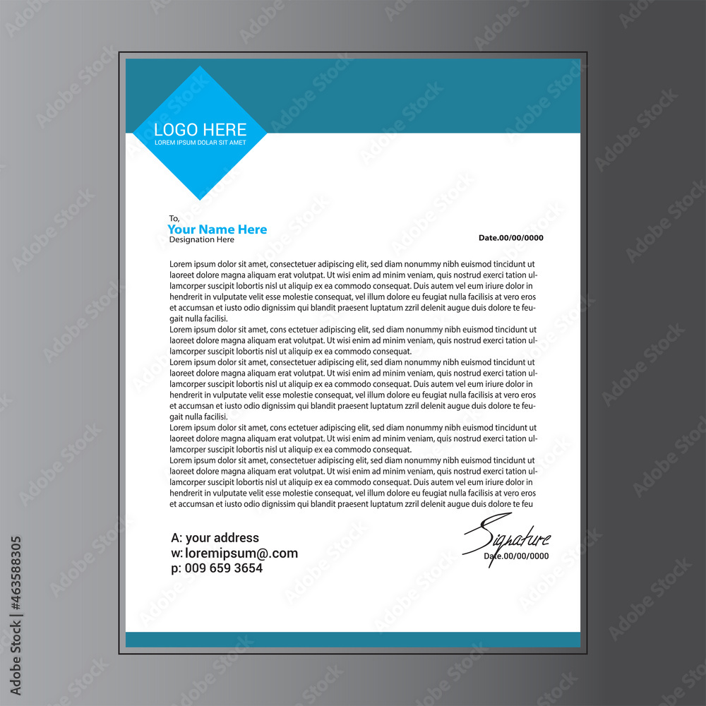 Print Template Letterhead Vector Design Print Template Letterhead Vector Design
