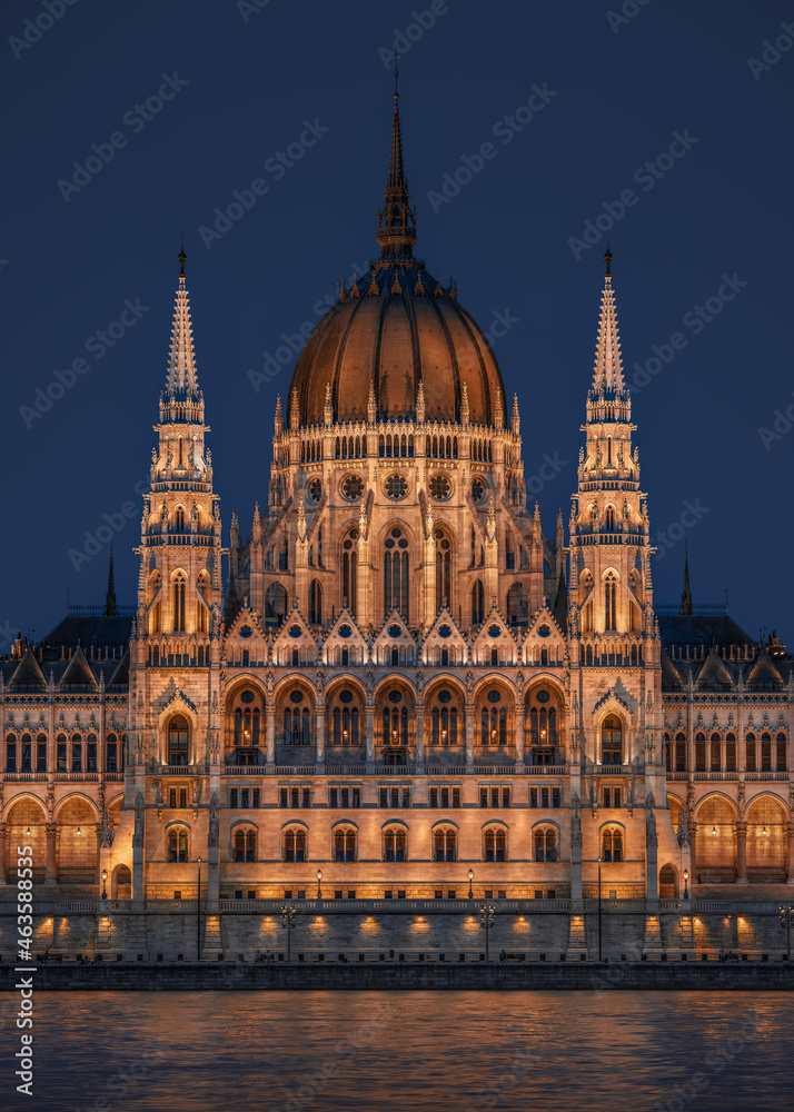The amazing Budapest's parliament close up
