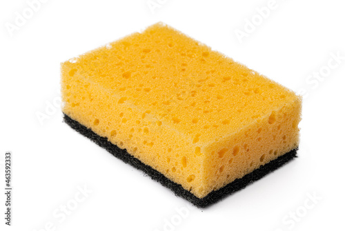 Sponge for dish cleaning isolated on white background