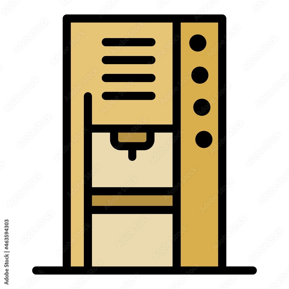 Street coffee machine icon. Outline street coffee machine vector icon color flat isolated Street coffee machine icon. Outline street coffee machine vector icon color flat isolated