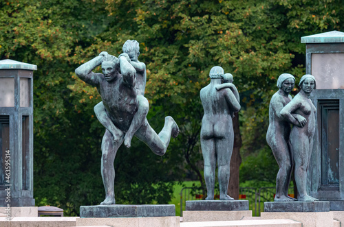 Photography Statues in Vigeland park in Oslo, Norway