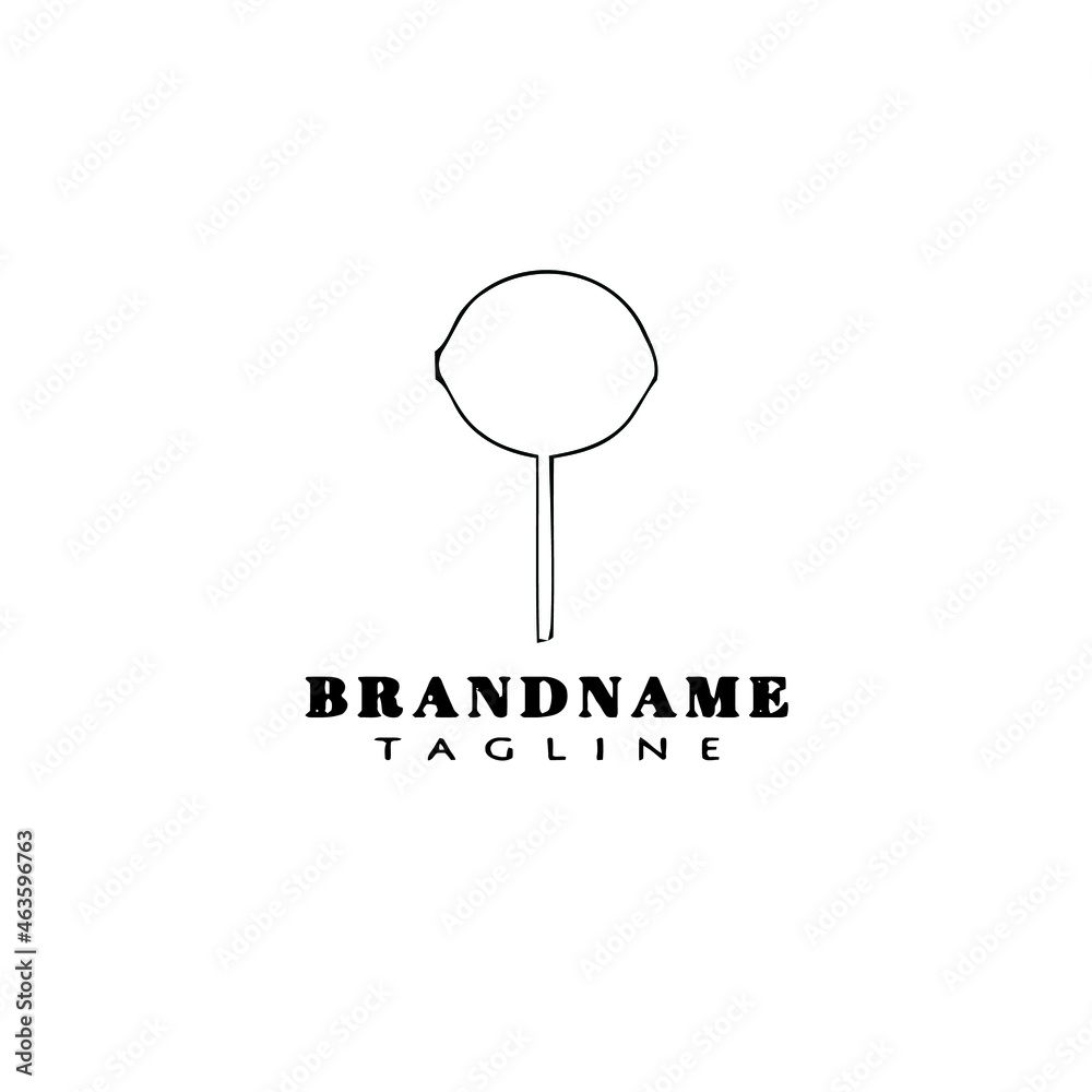 candy stick logo cartoon icon template black isolated vector illustration candy stick logo cartoon icon template black isolated vector illustration