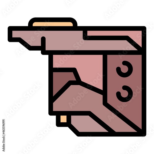 Modern cartridge icon. Outline modern cartridge vector icon color flat isolated