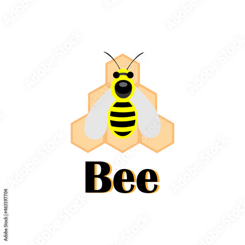 Modern concept of bee vector illustration