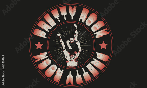 Retro pretty rock logo design for t shirt and others. 