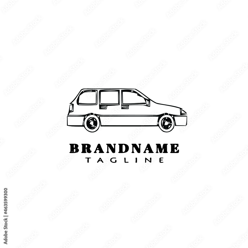 Fototapeta premium car logo cartoon icon template black isolated vector illustration