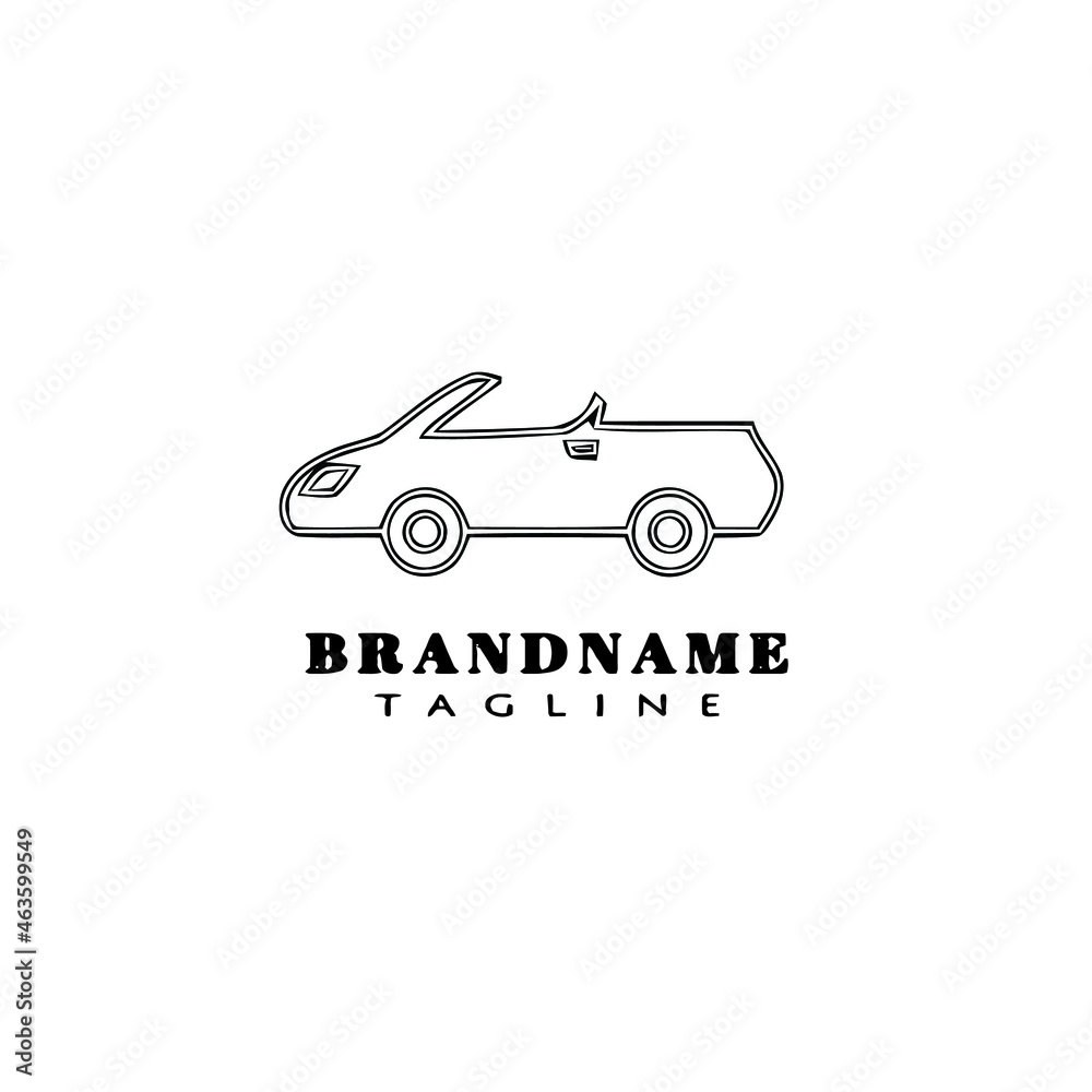 car logo cartoon icon design creative black isolated vector illustration