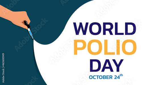 Vector illustration on the theme of world Polio day on October 24 .