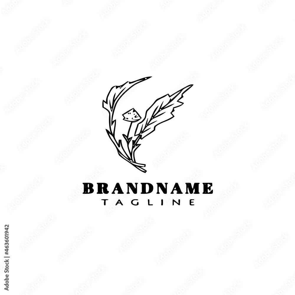 Fototapeta premium plants with leaves logo icon design template illustration