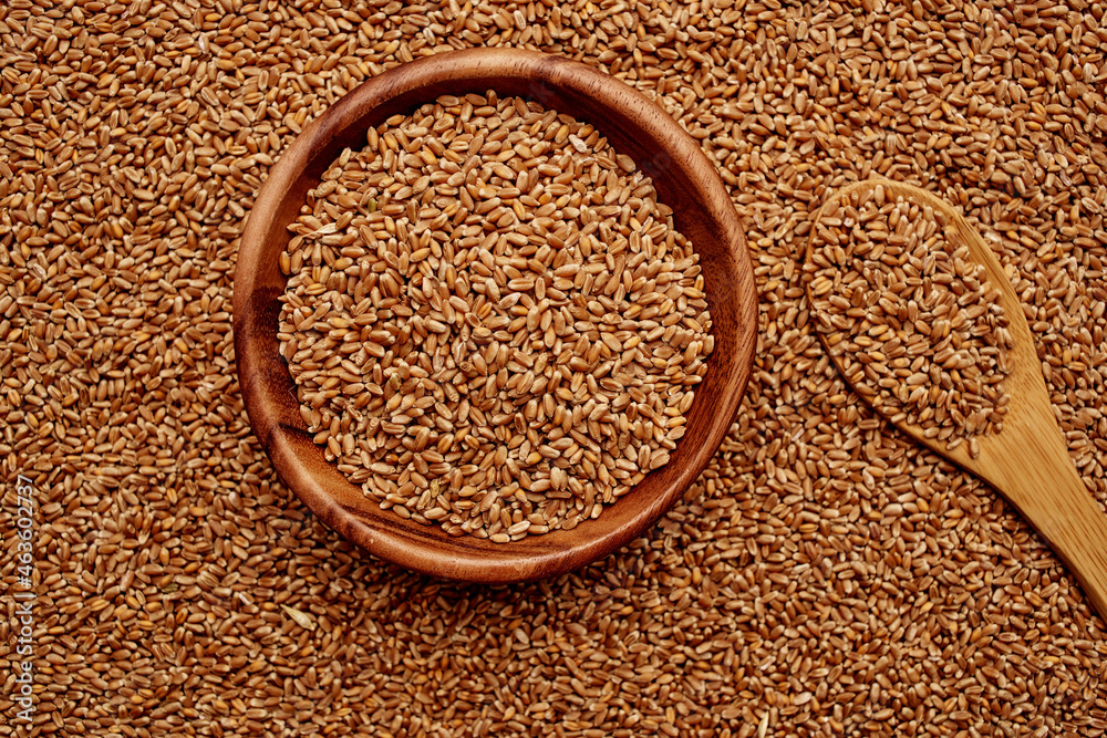 plate with cereals organic product ingredients wooden table plate with cereals organic product ingredients wooden table
