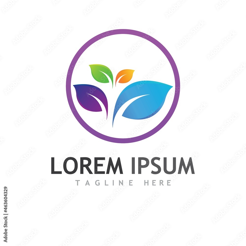 Fototapeta premium leaf logo and vector images