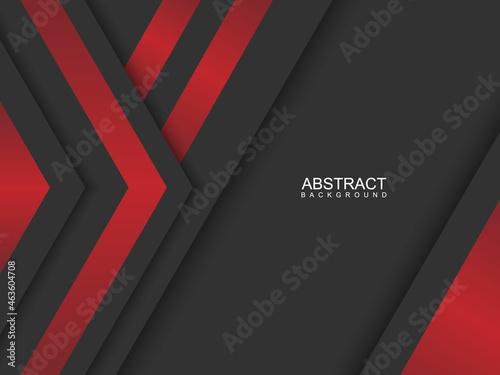 paper cut gray abstract background with glowing thick red lines