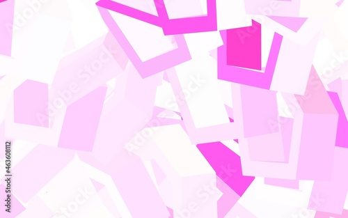 Light Purple, Pink vector template in hexagonal style.