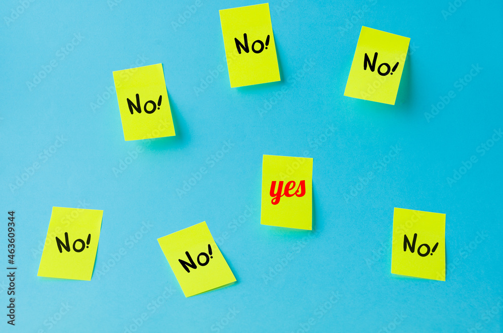 Post it yellow on blue background Post it yellow on blue background