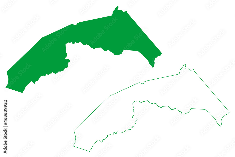 Fototapeta premium Antonio Goncalves municipality (Bahia state, Municipalities of Brazil, Federative Republic of Brazil) map vector illustration, scribble sketch Antonio Goncalves map