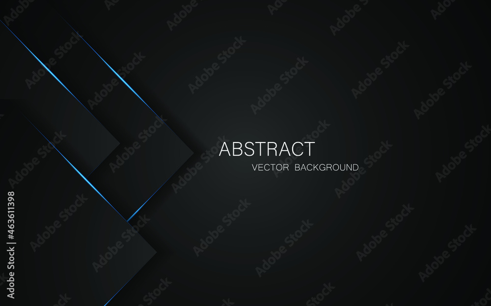 Abstract modern blue lines on black background with free space for design. modern technology innovation concept background
