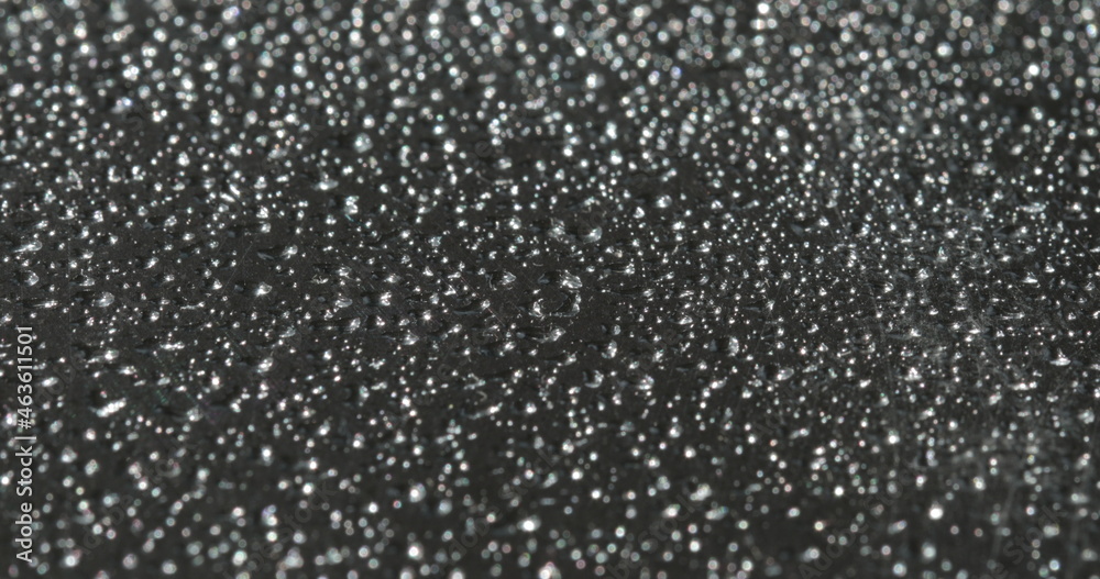 Abstract background of of water drops on the glass surface
