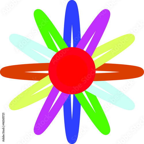 Vector illustration of abstract rainbow flower logo