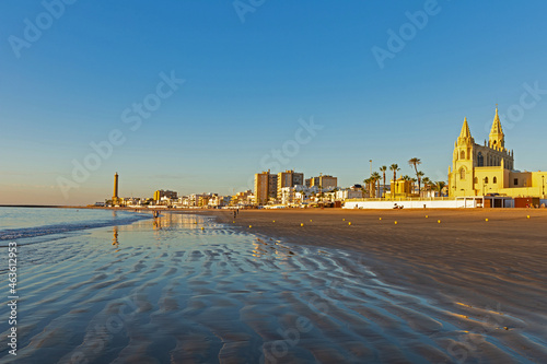 beach La regla in Chipiona in Andalusia