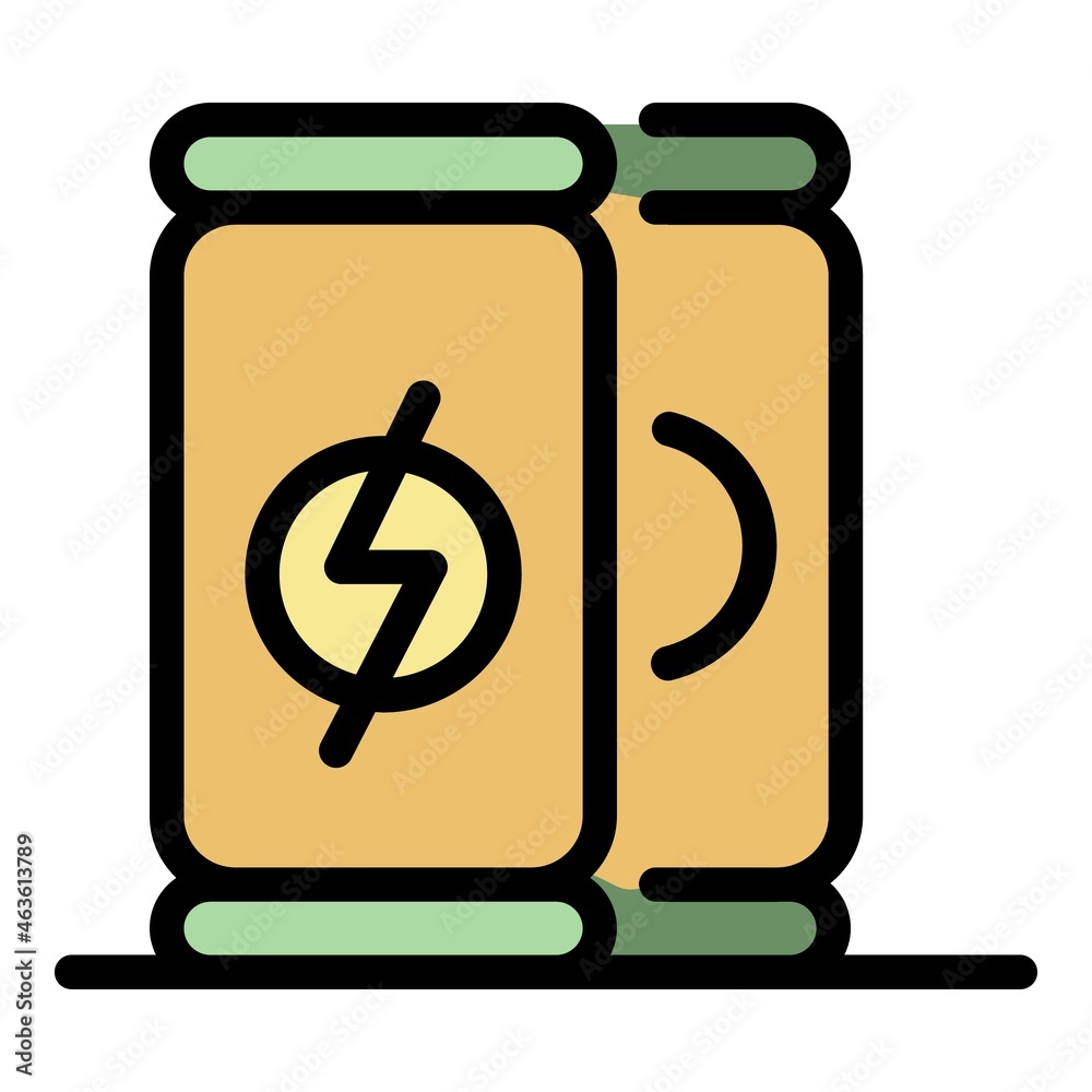 Soda energy drink icon. Outline soda energy drink vector icon color flat isolated Soda energy drink icon. Outline soda energy drink vector icon color flat isolated