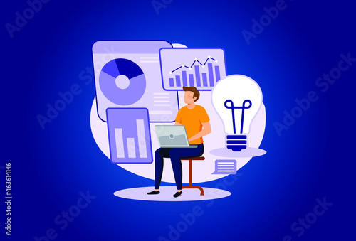 Competitive intelligence illustration exclusive design 