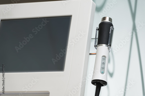 Hardware cosmetology device for ultrasonic cleaning procedure face. Spa.