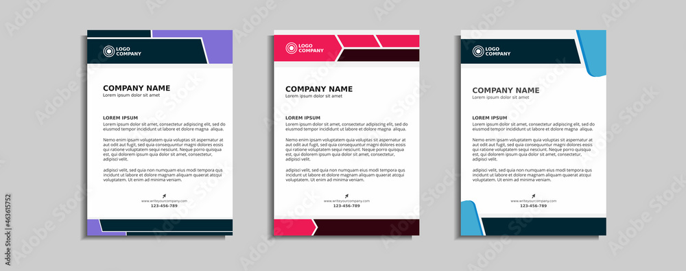 modern corporate letterhead template design