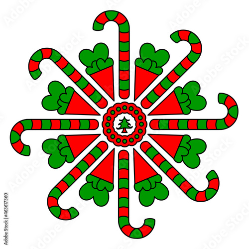 Christmas mandala decoration