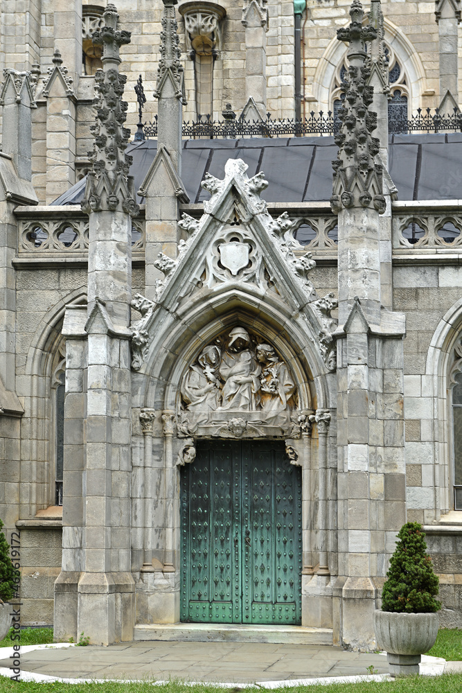 Grace Church, historic parish church (fragment) in Manhattan, New York City. USA