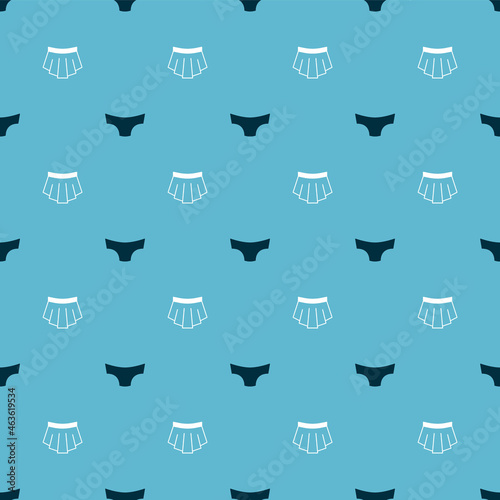 Set Men underpants and Skirt on seamless pattern. Vector