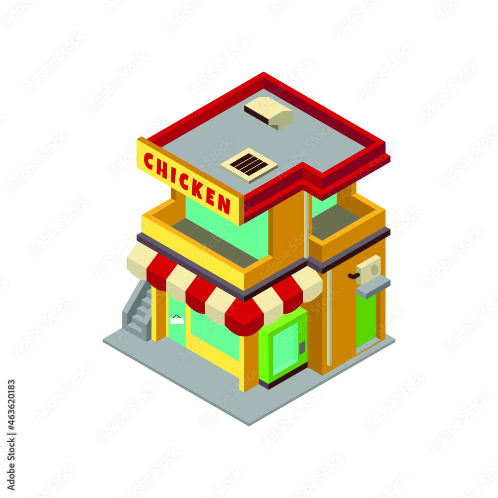 illustration of isometric burger shop vector design illustration of isometric burger shop vector design