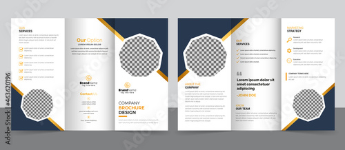 Creative Corporate modern Business Trifold Template Design.