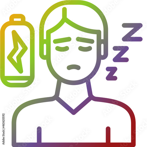 Tiredness  gradient icon