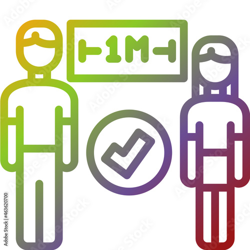 distance gradient icon