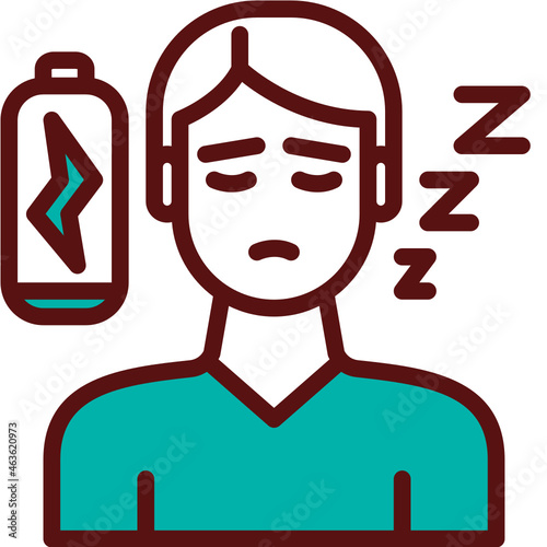 Tiredness  one color icon