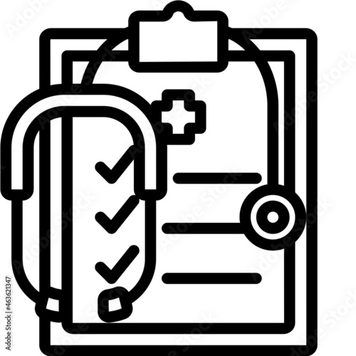 Medical Report  line icon