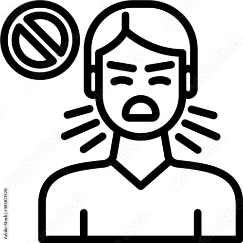 Cough  line icon