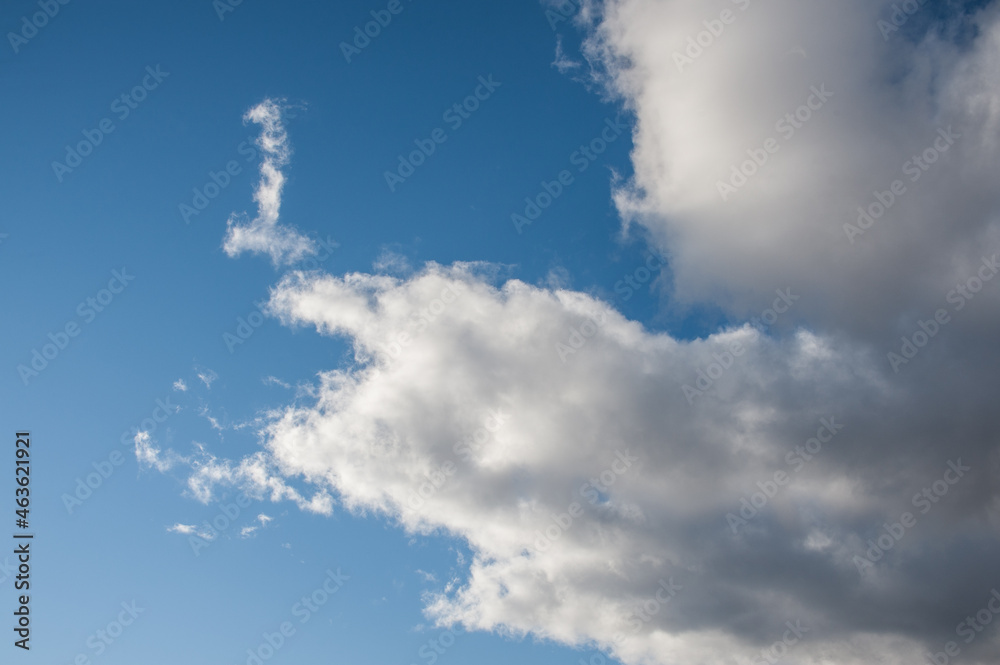 In the blue sky the number one consisting of clouds In the blue sky the number one consisting of clouds