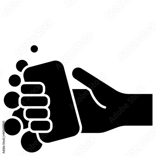 washing hand solid icon