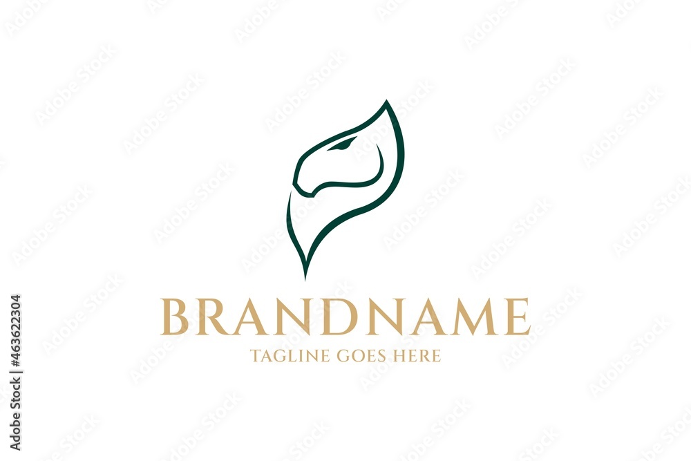 horse logo design, natural horse logo design, stable logo template