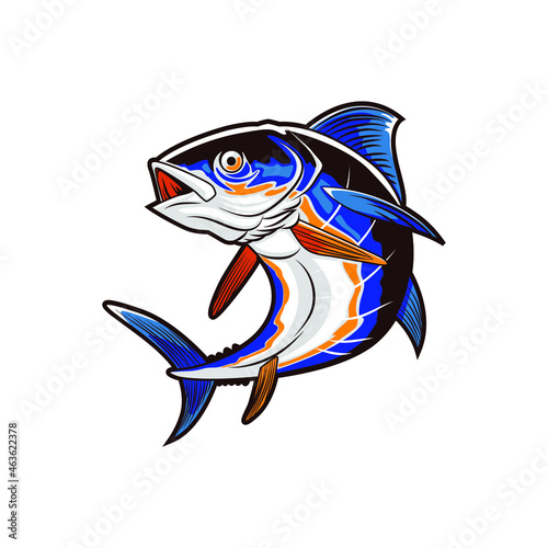 illustration of tuna fish vector design