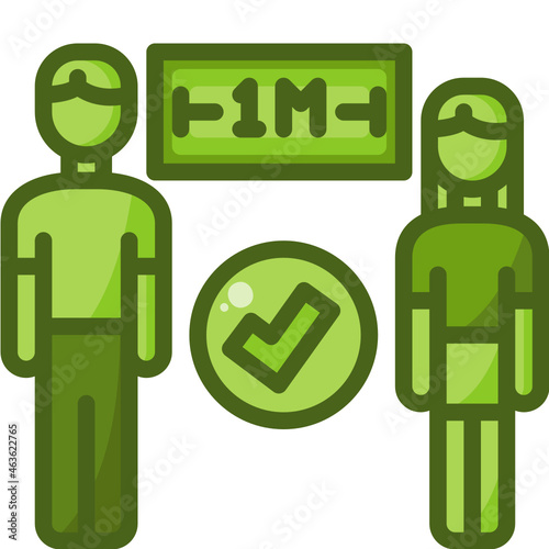 distance Two Tone icon