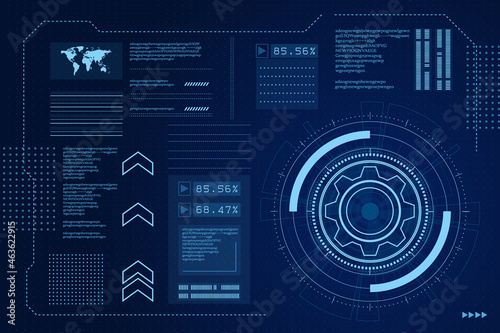 digital technology and engineering, digital telecoms concept, Hi-tech, futuristic technology background, vector illustration. 