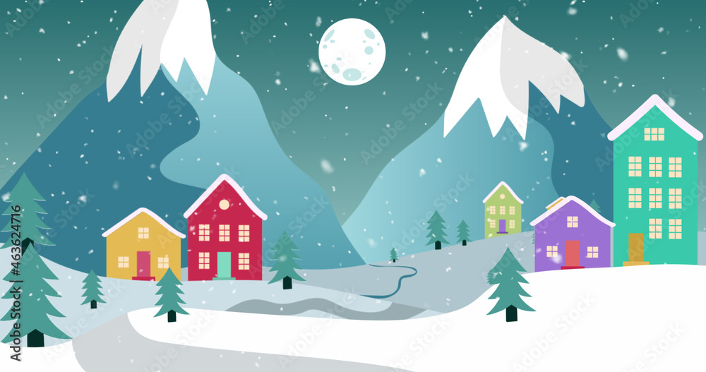 Christmas winter scene image Christmas winter scene image