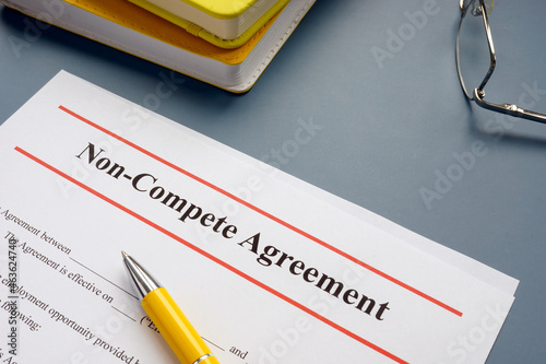 Slika na platnu Non compete agreement NCA in the office.