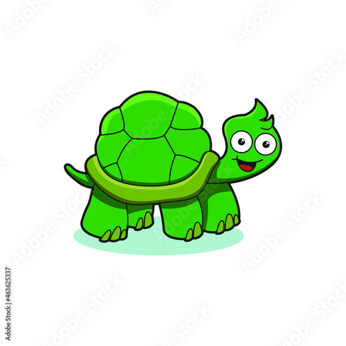 illustration of cute turtle vector design