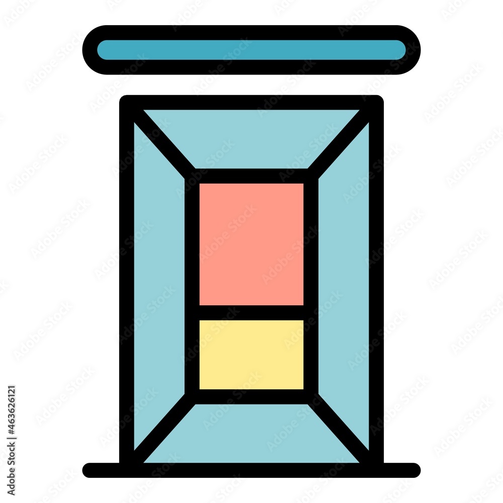 Small elevator icon. Outline small elevator vector icon color flat isolated Small elevator icon. Outline small elevator vector icon color flat isolated