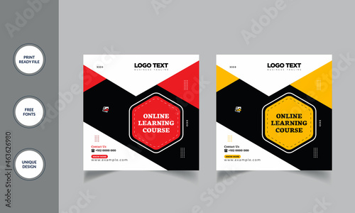 Online learning courses banner social media