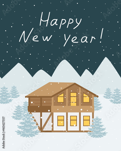 Celebrating the new year in the mountains at the resort