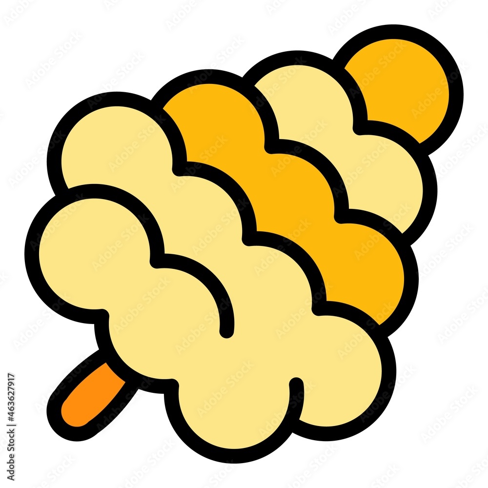 Pine cone with round segments icon. Outline pine cone with round segments vector icon color flat isolated Pine cone with round segments icon. Outline pine cone with round segments vector icon color flat isolated